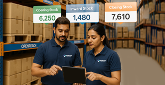 Track opening, inward, closing stocks seamlessly for total accuracy.